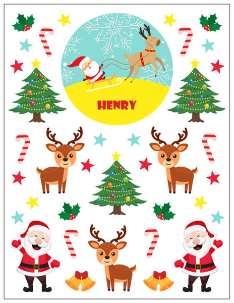 Santa Sleigh Sticker Pack