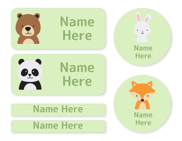 Woodland Animals Mixed Name Label Pack