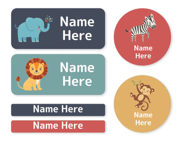 Zoo Animals Mixed Name Label Pack