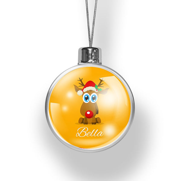 Cute Reindeer Christmas Bauble