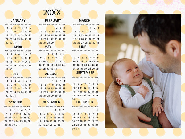 12x18" Sticky Calendar