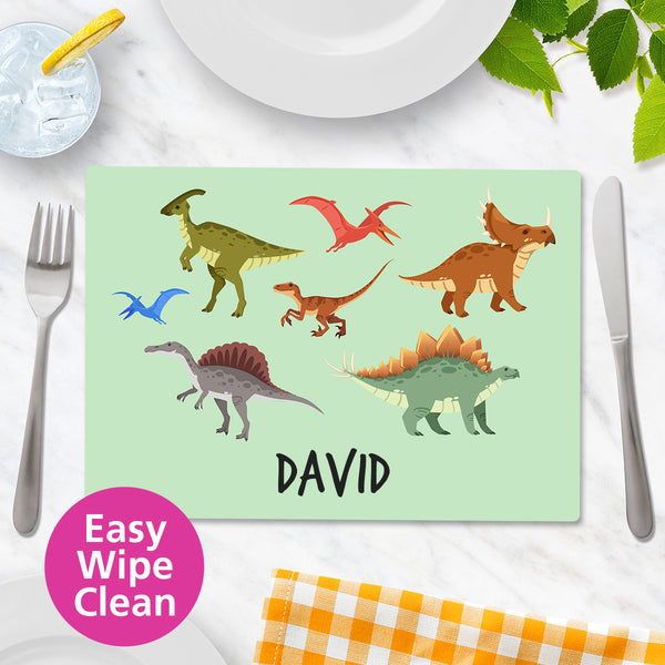 Dinosaur Wipe Clean Placemat - Small