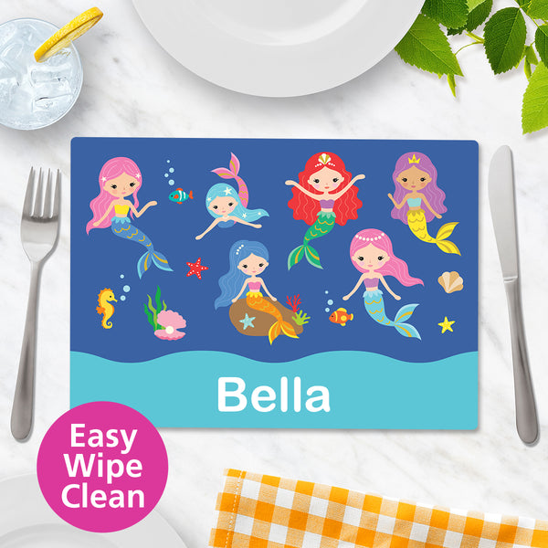 Mermaid Wipe Clean Placemat - Small