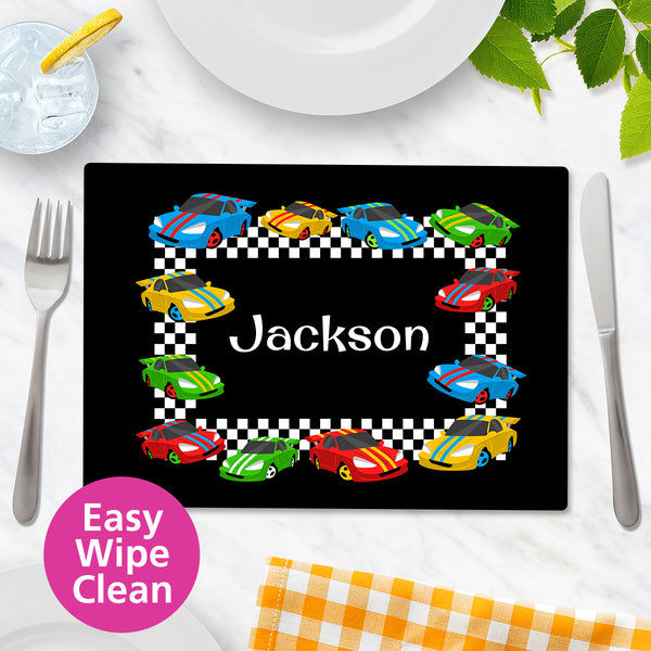 Race Cars Wipe Clean Placemat - Small
