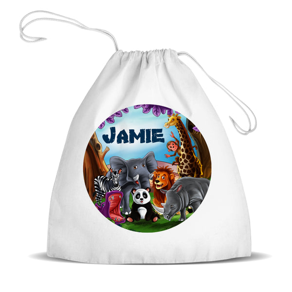 Visits the Zoo Premium Drawstring Bag