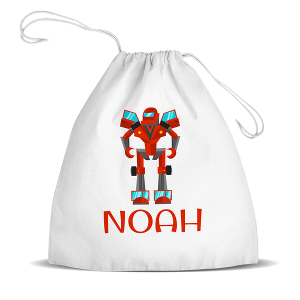 Robot Premium Drawstring Bag