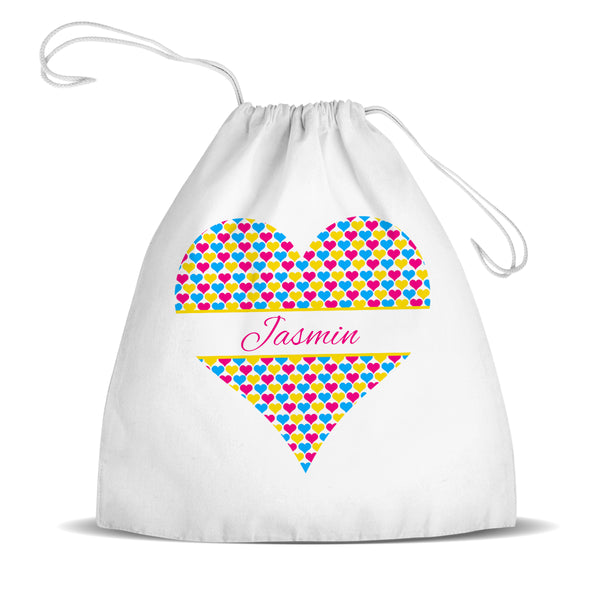 Heart Premium Drawstring Bag