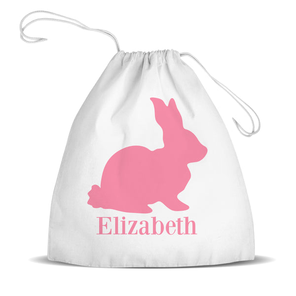 Pink Bunny Premium Drawstring Bag