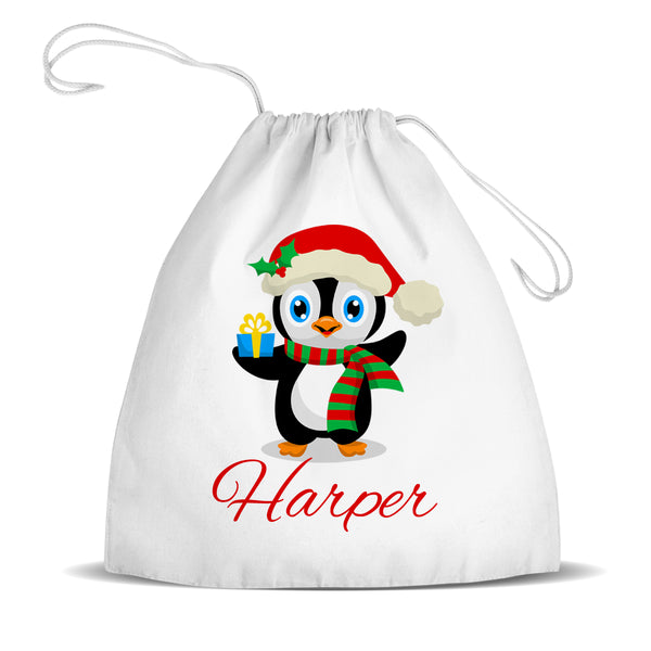 Penguin Premium Drawstring Bag