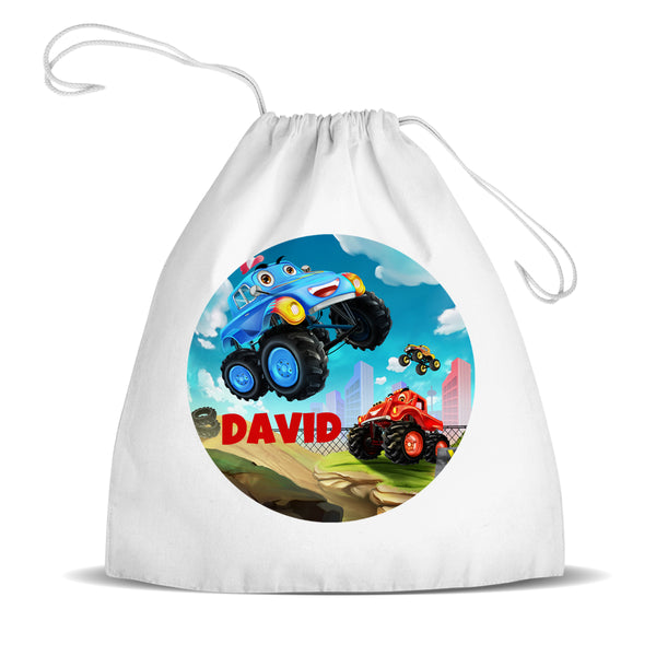 Monster Truck Premium Drawstring Bag