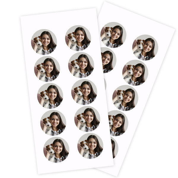 Photo Stickers - Round 20pk