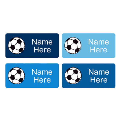 Soccer Ball Rectangle Name Labels 32pk