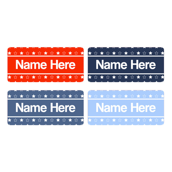 Star Rectangle Name Labels 32pk