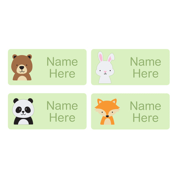 Woodland Animals Rectangle Name Labels 32pk