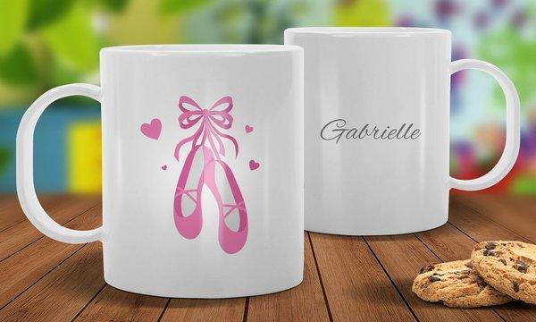 Ballet Shoes White Plastic Mug