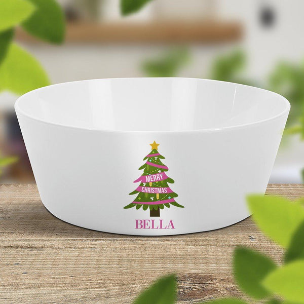 Pink Christmas Kids' Bowl